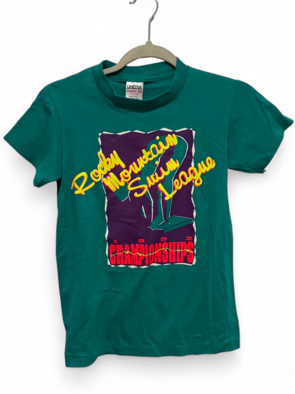 Vintage 90s Rocky Mountain Swim League Graphic Short Sleeve T-Shirt